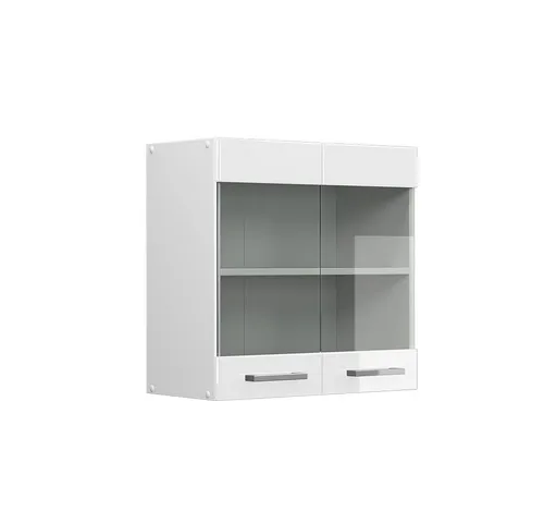 Vicco Glashängeschrank R-Line, Weiß Hochglanz, 60 cm