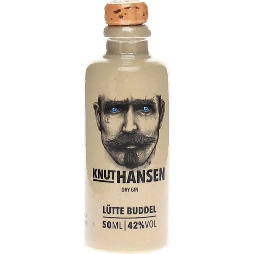 KNUT HANSEN DRY GIN | Weltweit ausgezeichnet | 14 regionale Zutaten wie Wachholder, Gurke, Basilikum | Handcrafted nach nordischer Art in eigener Manufaktur | Nachhaltige Keramikflasche | 50ml