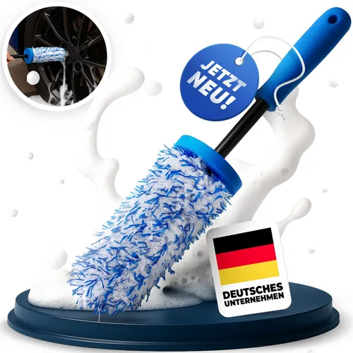 Felgenbürste Mikrofaser NTG Auto- Radbürste Wechselbarer Bürstenbezug