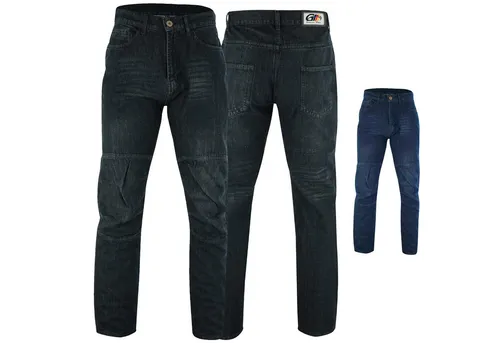German Wear Motorradhose Jeans-006 (mit 4 Protektoren) Herren Jeanshose mit Protektoren Aramid-Kevlar-Futter