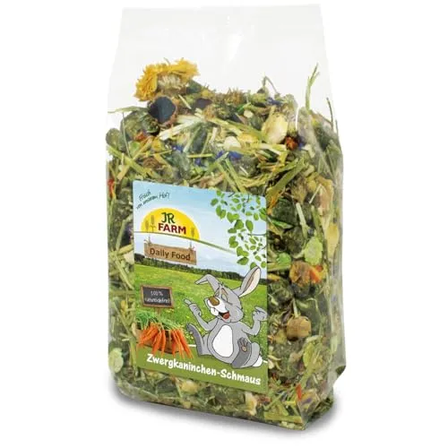 JR FARM Zwergkaninchen-Schmaus 1,2 kg - Natürliche, getreidefreie Alleinfuttermischung für Zwergkaninchen, unterstützt gesunde Verdauung und beugt Übergewicht vor