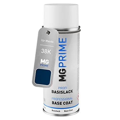 MG PRIME Autolack Spraydose für Mazda 38K Indigo Lights Mica/Indigoblau Metallic Basislack Sprühdose 400ml