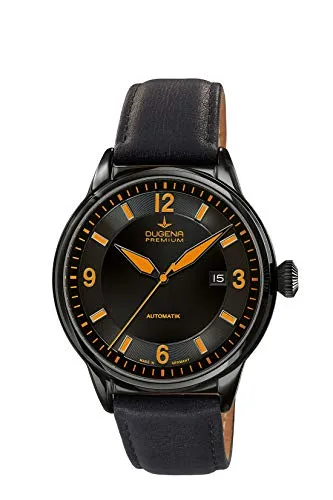 Dugena Herren Automatik-Armbanduhr Kappa 1 Schwarz/Orange von Dugena