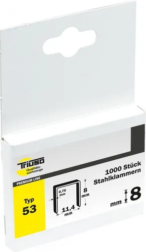 Tackerklammern 8 mm Triuso Heftklammern Tacker Klammern Typ 53 (1000 Stück)