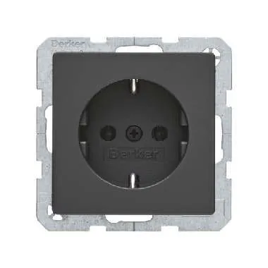 Berker 47236086 Schutzkontakt-Steckdose mit erhöhtem Berührungsschutz, Q.x, anthrazit samt