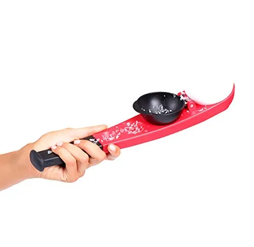 infactory Schneeballzange: Wurfstarke Einhand-Wasserbomben- & Schneeball-Schleuder (Schneeballschleuder, Schleuder für Schneeballschlacht, Ballon)