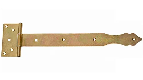 Kreuzgehänge T-Scharniere T-Bänder Gerollt 350 mm Halbschwere Gelb Verzinkt