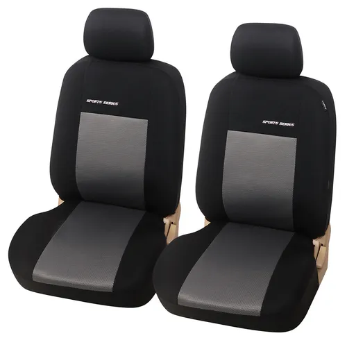 2x Auto Sitzbezüge Universal Schonbezug Sitzauflage Schonbezüge set Schwarz/Grau