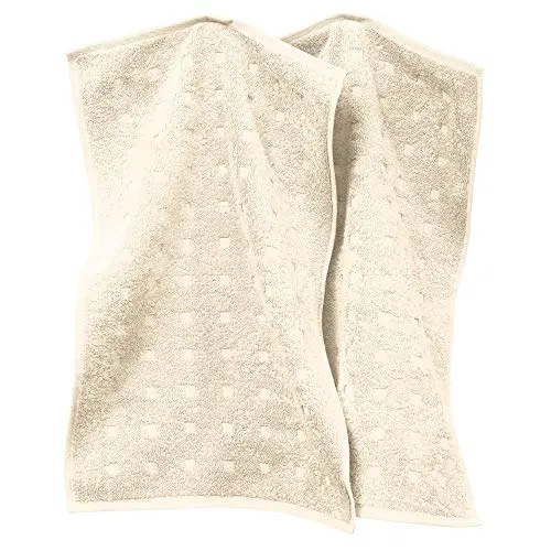 Möve Gästetuch Quadretti 2er-Pack Walk-Frottier Natur Größe 30x50 cm