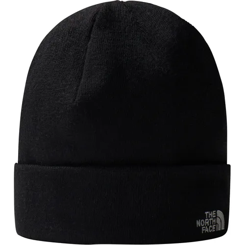 The North Face Herren Standard Shallow Beanie - Schwarz, Einheitsgröße EU - Mütze aus recyceltem Polyester, bietet Wärme und Windschutz, ideal für den Laufsport und stylisch kombinierbar mit gesticktem Logo.