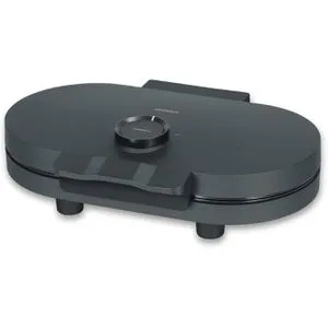 Severin WA 2118 Waffeleisen - Doppelwaffelplatte für zwei Waffeln gleichzeitig, mit Temperaturregelung und Backampel. Klappbar und platzsparend aufbewahrbar, ideal für jede Küche.