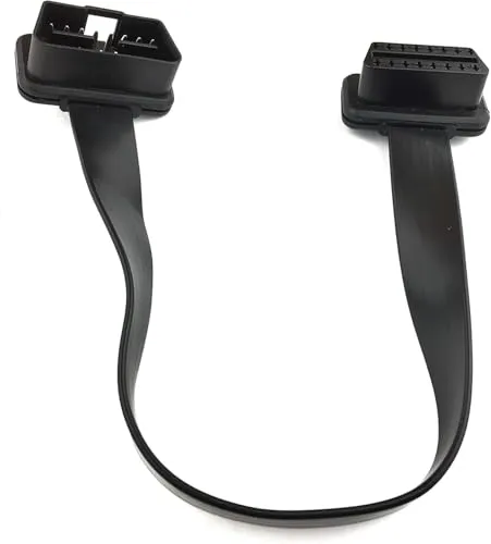 GFFG Auto OBD2 Kabel Diagnosegerät 16Pin Stecker auf Buchse Verlängerungskabel Draht Flach OBDII Flachbandkabel Diagnose Adapter Stecker