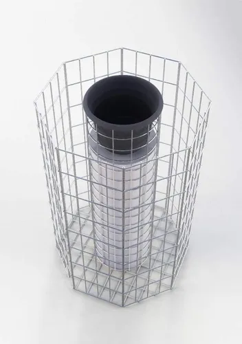 Achteckige Blumensäule, Höhe 62 cm, feuerverzinkt inkl. Topf - Hochwertige achteckige Blumensäule mit feuerverzinktem Draht, ideal für eine stilvolle Garten- oder Terrassengestaltung. Inkl. Blumentopf für kreative Bepflanzungen und jahreszeitliche Akzente.