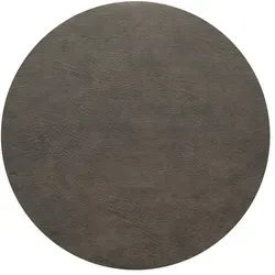 ASA Selection vegan leather Tischset, mushroom Ø38 cm in grau von ASA