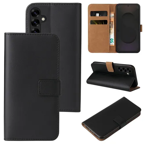 Handy Hülle für Samsung Galaxy S25 FE Schutz Case Klapphülle Fliphülle Schwarz