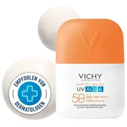 VICHY CAPITAL Soleil UV-Aqua Fluid LSF 50 - 50 ml - Hochwertige Sonnencreme mit Lichtschutzfaktor 50 für optimalen Schutz. Das leichte Fluid zieht schnell ein und sorgt für ein angenehmes Hautgefühl. Ideal für den täglichen Einsatz.