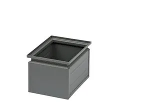 Stapelkasten aus Stahlblech, Volumen ca. 3,6 l, basaltgrau RAL 7012 kaiserkraft