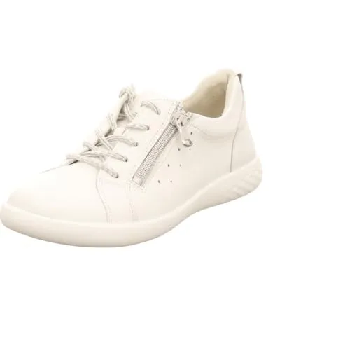Waldläufer H-Cloe Damen Halbschuhe - Bequeme Sneaker in Weiß, Größe 37.5 EU - Sneaker für Damen mit H-Weite, herausnehmbarem Fußbett und seitlichem Reißverschluss für einfachen Zugang – ideal für höchsten Tragekomfort.