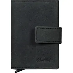 Benthill Geldbörse Herren Echt Leder - RFID Slim Klein Smart Wallet, mit RFID-Schutz, Kartenfächern und Münzfach in elegantem Schwarz
