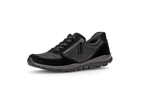 Gabor Sneaker schwarz 38 EU (5 UK) - Sneaker aus hochwertigem Wildleder in Schwarz, mit herausnehmbarer Einlegesohle für optimalen Tragekomfort und perfekte Passform.
