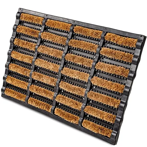 ANRO Kokosmatte Fußmatte Kokos Schmutzfangmatte mit Gummi Fußabtreter Türmatte Schuhabstreifer Türvorleger Outdoor rutschfest Wetterfest 40x60cm