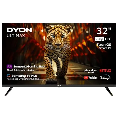 Dyon ULTIMAX 32H-TI-W LED-Fernseher - HD ready Smart-TV mit 80 cm (32 Zoll) Bildschirmdiagonale und Triple-Tuner für vielseitigen TV-Empfang. Ideal für Streaming mit Apps wie Netflix und Prime Video.