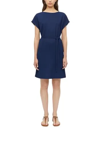 s.Oliver Relaxed Fit Jersey-Kleid mit Gürtel in blau von s.Oliver