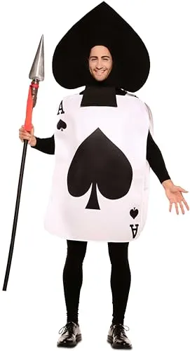 EUROCARNAVALES, SA Spielkartenkostüm Pik As für Erwachsene