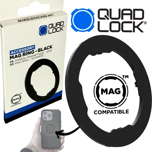QUAD LOCK MAG Case Ring farbige Ersatz Ringe für Handy Hülle Schwarz