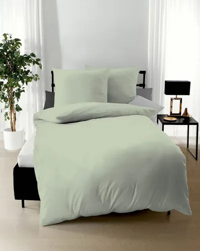 Kaeppel Bettwäsche Uni, Mako-Satin, 3-teilig in Jade von Kaeppel