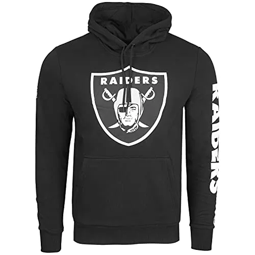 New Era NFL Fleece Hoody - Vertical Las Vegas Raiders - XL - Stylischer Fleece-Hoody für Fans der Las Vegas Raiders, mit offiziellem Team-Print auf dem Ärmel für ultimativen Tragekomfort und sportlichen Look.