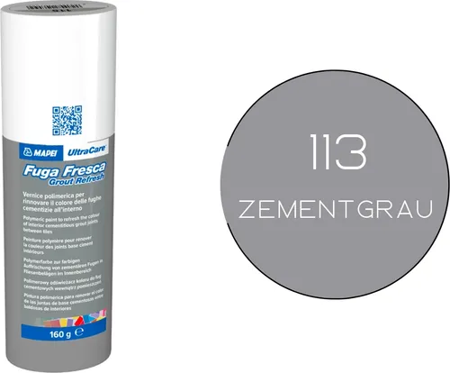 MAPEI® ULTRACARE Fuga Fresca 113 zementgrau 160 g Fugensanierfarbe zum Auffrischen der Fugenfarbe