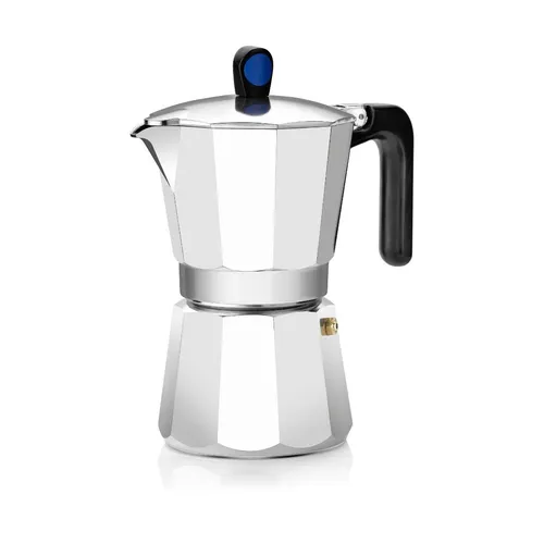 MONIX Induction Express | Italienische Induktionskaffeemaschine, Aluminium, 6 Ta