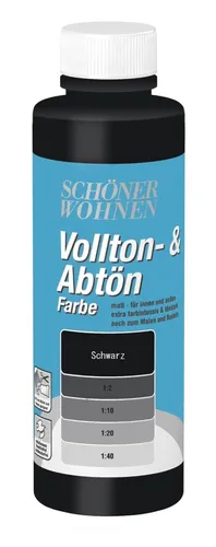 Schöner Wohnen Voll- & Abtönfarbe Innenfarbe Mischfarbe 500 ml schwarz