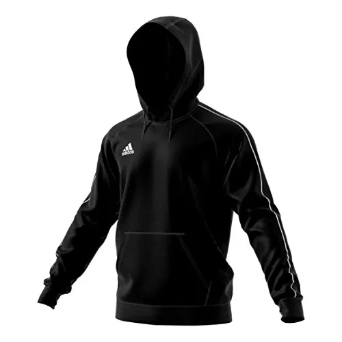 adidas Kinder Core 18 Hoodie, Schwarz (Black/White), 140