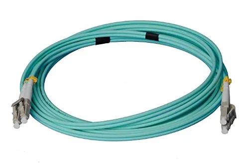 CONBIC LWL Glasfaser-Kabel – 3m OM3 LC auf LC Stecker, Duplex 50/125 Patchkabel – Lichtwellenleiter 3 Meter