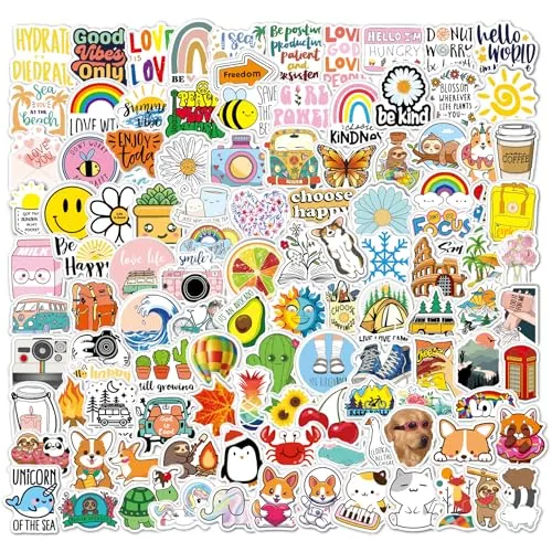 Produktbild Stück Aesthetic Sticker Bomb Set, Cute VSCO Aufkleber Graffiti Vinyl Decals für Mädchen Erwachsene Scrapbook Journal Laptop Koffer Skateboard Fahrrad Gitarre MacBook iPad (Aesthetic) 200
