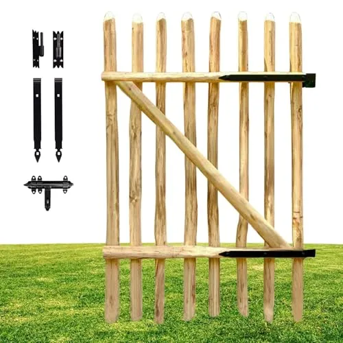 Floranica Zauntor aus Haselnussholz