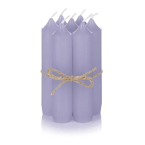 Nordstern Stabkerzen Lila 6er Pack - Kleine Kerzen für Kerzenhalter, Adventskranz oder als Baumkerze - Ideale Tisch Deko für Hochzeit oder Weihnachten - 11 x 2,2 cm