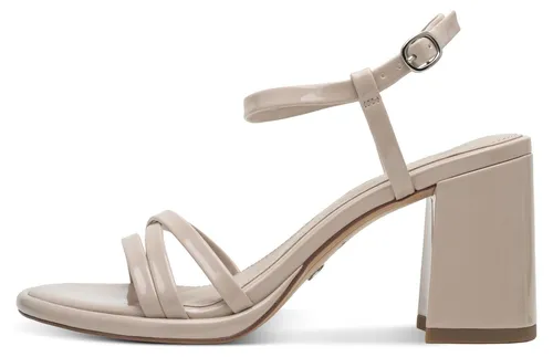 Tamaris Damen Sandalette mit Blockabsatz, beige, 37 EU in beige von Tamaris