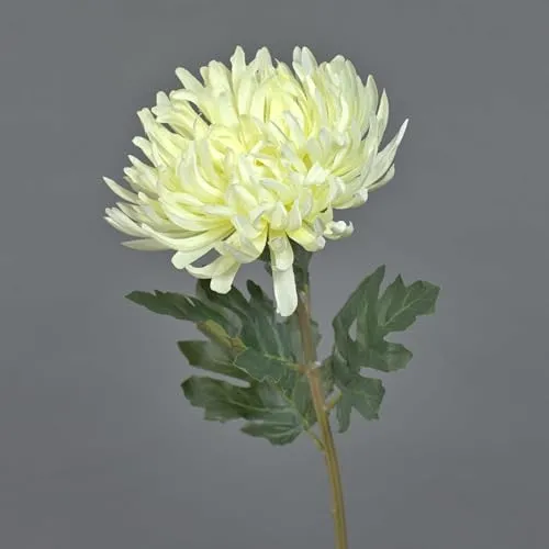 artplants.de Kunstblume Chrysantheme LINGYUN, weiß, 65 cm - Künstlicher Blumenzweig