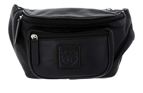 Chiemsee Gürteltasche aus echtem Leder, schwarz - Elegante Gürteltasche aus echtem Leder, ideal für stilbewusste Träger. Mit praktischem Reißverschluss und kompaktem Querformat für alle wichtigen Dinge.