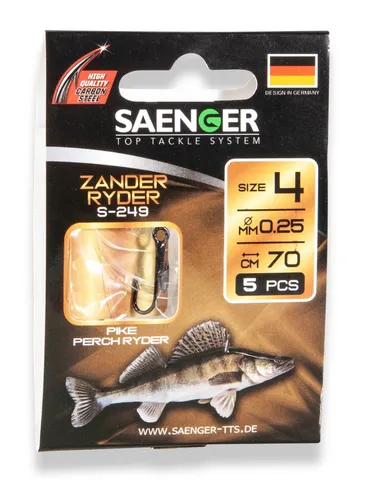 Sänger Haken Angelhaken gebunden Zander Ryder S-249 Gr. 1/0