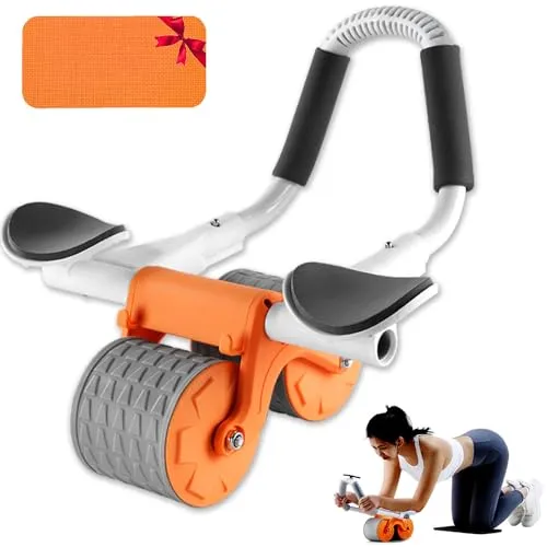 Neue Bauchroller Ab Roller Bauchtrainer mit Ellbogenunterstützung - Trainings-Rollräder mit automatischem Rebound und stabiler Doppelrad-Konstruktion, ideal für effektives Bauchmuskeltraining und optimalen Komfort.
