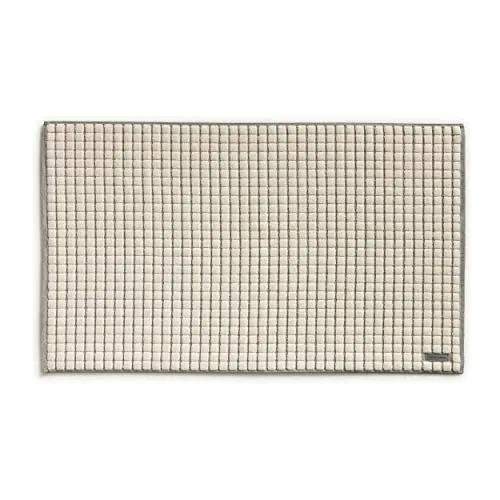 Möve Badematte Eden, 8 mm hoch, fußbodenheizungsgeeignet - Badematte aus reiner Baumwolle mit Karomuster, ideal für Fußbodenheizung, maschinenwaschbar und sorgt für ein warmes Trittgefühl.