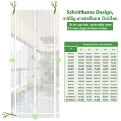 Sekey Insektenschutz-Tür Magnetisches Insektenschutznetz für Türen, zuschneidbar, einfache Montage ohne Bohren, für Balkon & Terrasse 160 cm x 230 cm