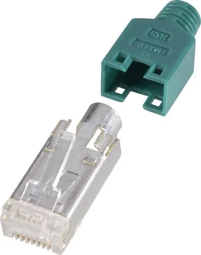 Hirose Electronic RJ45-Steckverbinder, geschirmt CAT5e HRS8GN10 Stecker, gerade Pole: 8P8C Grün 10St.