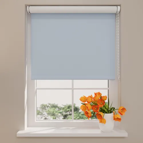 Radeco® Verdunkelungsrollo 90 x 190 cm babyblau, Größen von 40 bis 240 Breite, rollo wandmontage, rollo 90 cm breit