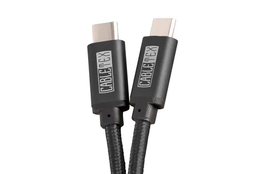 CABLETEX USB C Kabel für Computer, Tablets und Smartphones, MacBook Pro Smartphone-Kabel, USB-C, USB-C (100 cm), Nylonmantel/Schnellladefunktion