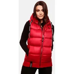 Produktbild Navahoo Steppweste Kassidy – Stylische ärmellose Damen Weste mit Kapuze in Rot (XS)